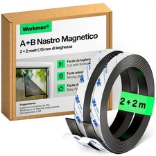 ® A B Nastro Magnetico per Zanzariere e Reti Anti zanzare (2+2 metri) Strisce