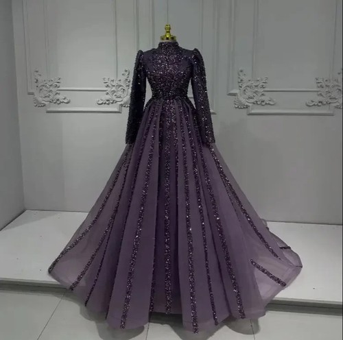 Abiti sera musulmani viola - abiti,