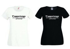 T-shirt cotone lady bianca o