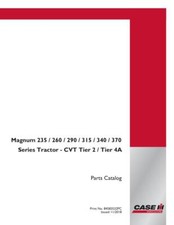 Catalogo ricambi trattore Case Magnum 235, 260, 290, 315, 340,370 CVT Tier 2,Tier 4A
