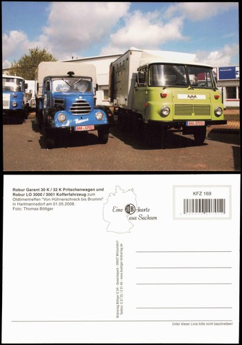 Cartolina camion robur - camion,