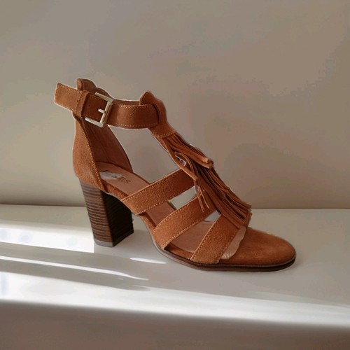 Tan brown chunky heel shoes - tan,