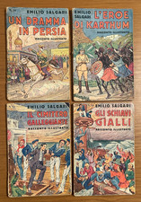 Emilio Salgari Ed.Sonzogno 1940 lotto n° 4 Racconti illustrati n°50-51-54-55