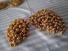 2 Catene Perline 5mm  Per Addobbare Albero natale Colore Oro