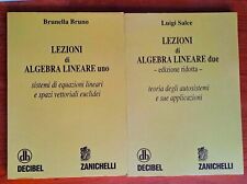 INGEGNERIA LEZIONI DI ALGEBRA LINEARE 2VV MATEMATICA ZANICHELLI DECIBEL