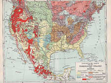 America Messico Mappa Geologica Del 1906