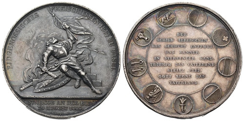 Medaglia argento svizzera - medaglia, d’argento