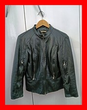 BELLISSIMO E ORIGINALISSIMO GIUBBOTTO/CHIODO DA DONNA NERO 100% VERA PELLE