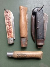 Lotto 4 Coltelli Vintage Coltello Tattico Militare Coltellino Opinel Vedi Foto 