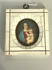 ANTICA miniatura MADONNA col