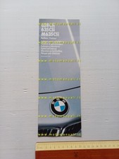 BMW cartella colori ed interni 628 CSi-635 CSi -M635 CSi 1987 depliant originale