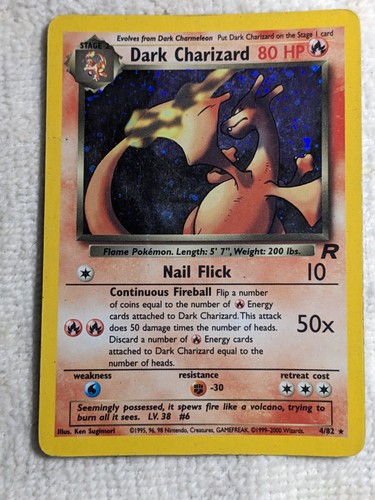 Dark charizard holo team - charizard, 4/82,