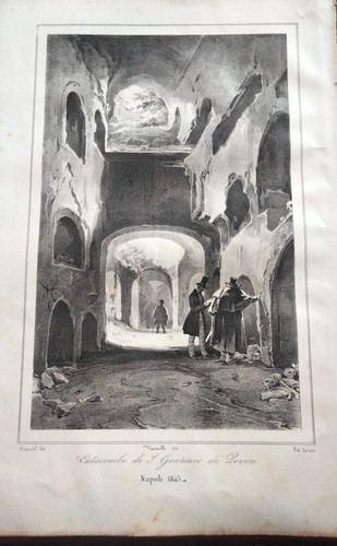 1845 litografia zezon napoli - litografia,