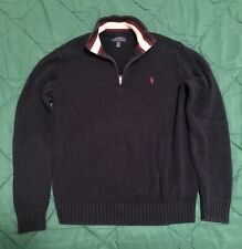 Maglione Polo Ralph Lauren Blu Scuro Taglia S (XL Junior 18-20) Zip PERFETTO