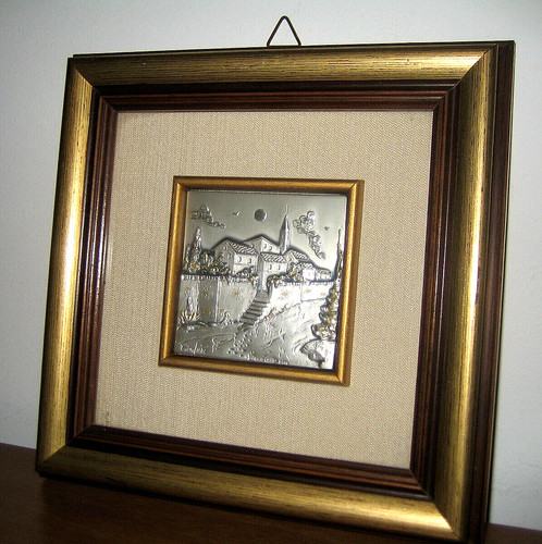 Quadro lastra argento 996 acca - argento,