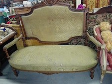 DIVANO SOFA' CANAPE' IN NOCE