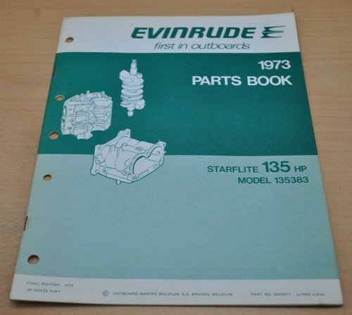 Omc evinrude 1973 parts - 1973, book