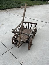 ANTICO CARRELLO IN LEGNO CON RUOTE