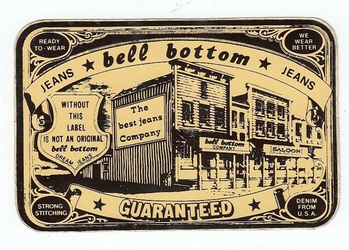 Adesivo bell bottom jeans - adesivo,