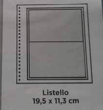 6 FOGLI CON 2 LISTELLI EXPO PAGINE X ALBUM FRANCOBOLLI QUARTINE BLOCCHI BUSTA