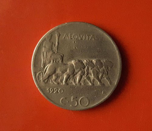 Centesimi leoni 1920 bordo - 50,