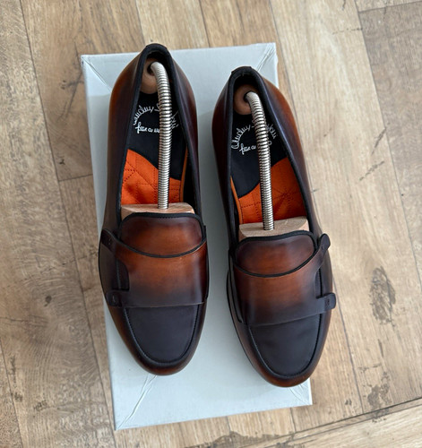 Santoni uomo monk strap scarpe - strap,