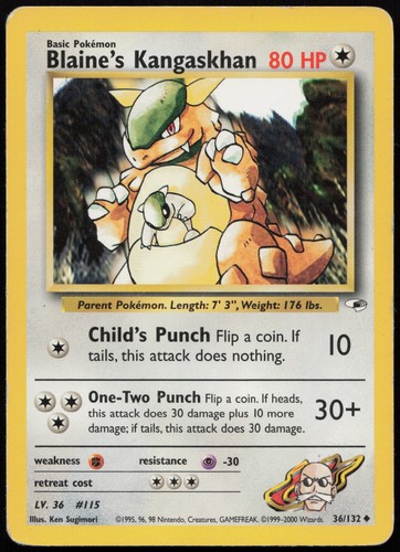Pokemon blaine kangaskhan - pokemon, blaine's