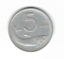 MONETA coin 5 LIRE Repubblica Italiana 1955 Italia numismatica