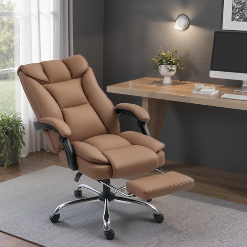 Reclining faux leather swivel - reclining,