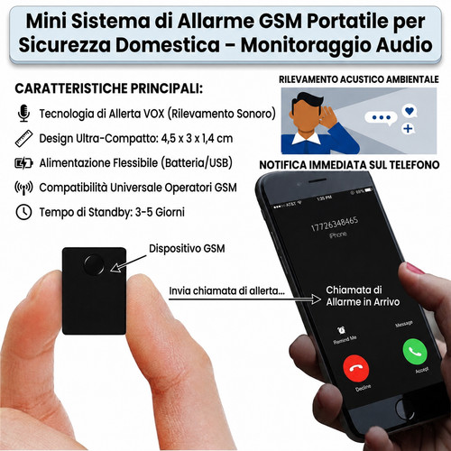 Mini sistema allarme - di, gsm