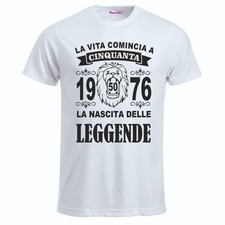T-shirt uomo donna scritta 50