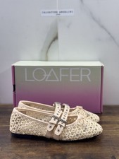 Ballerina Loafer Anna Pelle Nude   Intrecciata Donna 38