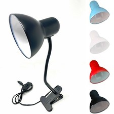 Lampada da Scrivania Tavolo Lettura con Pinza Clip Snodabile Orientabile E27