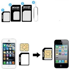 Kit adattatore convertitore Nano Micro Mini SIM da 3 pezzi con pin di espulsione