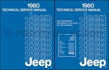 Manuale Di Riparazione Jeep 1980 CJ5 CJ7 Cherokee Wagoneer Truck Renegade Laredo