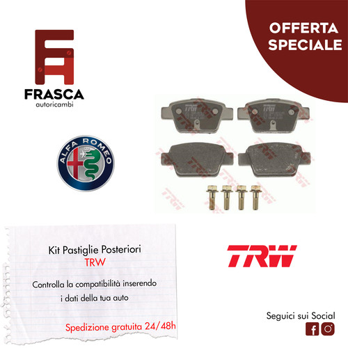 Pastiglie freno posteriori trw - freno,
