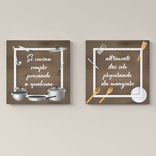 Set 2 quadri cucina con