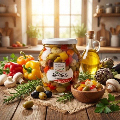 Antipasto misto ricco olio - in,