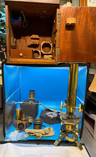 Mahogany cased brass - a,