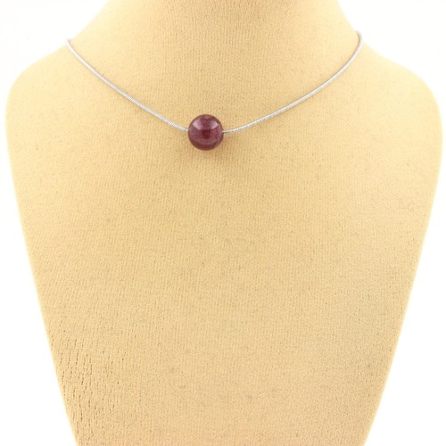 Collana perla lepidolite 8 - collana,