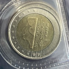 Moneta rara 2 euro Paesi Bassi 2001 Olanda