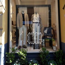 adesivo orari negozio apertura vetrine bar caffè vetrofania personalizzata a0577