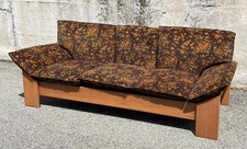 DIVANO SOFA DESIGN 1970 ARMCHAIR MOBILI GIRGI LEGNO STOFFA FLOREALE POLTRONA OLD