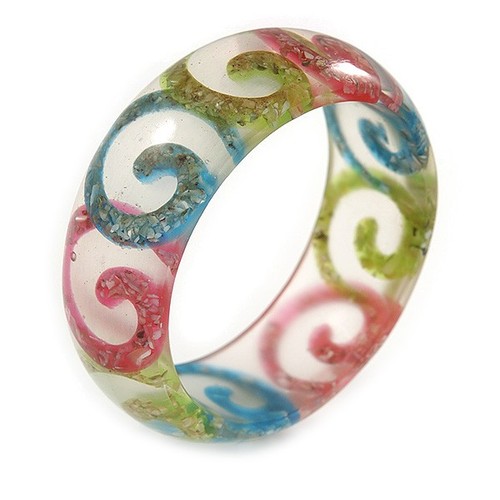 Bracciale acrilico motivo - bracciale,