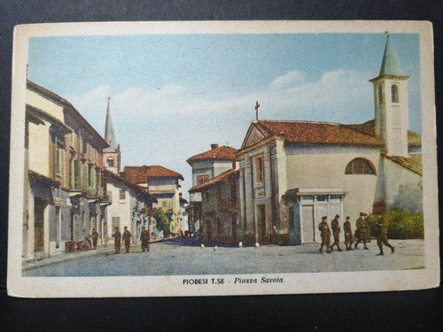 Cartolina piobesi torinese - cartolina,