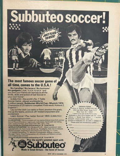 Pubblicità stampa subbuteo - pubblicità,