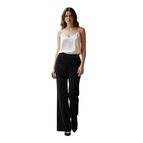 Pantaloni eleganti neri ann - neri,