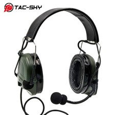 TAC-SKY Comtac-I Pickup Riduzione Rumore Cuffie Tattiche Paraorecchie Silicone FG/BK