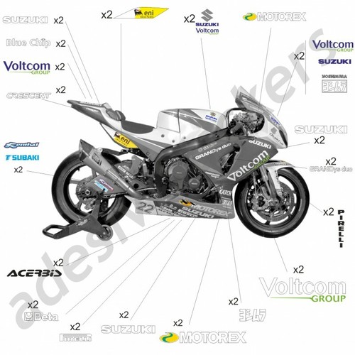 Adesivi replica kit suzuki gsx - replica,