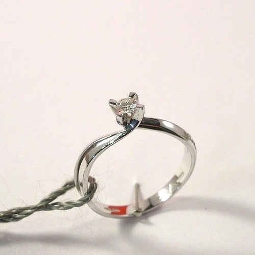 Anello solitario salvini oro - anello,